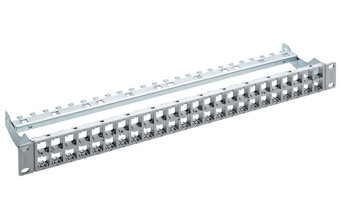 Коммутационная панель R&M HD ELISO 19" 1U 48xRJ45 без экрана, серая, пустая
