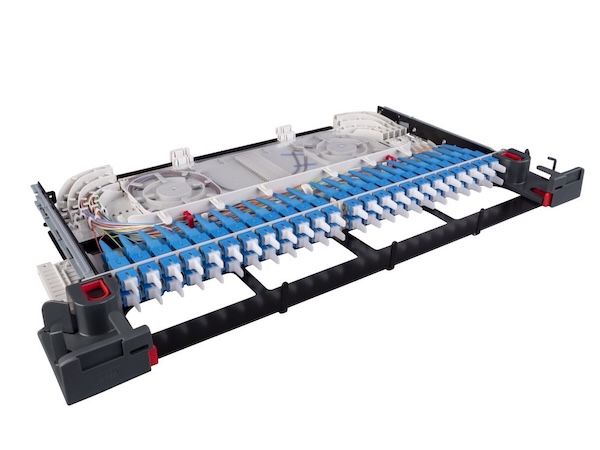 Оптический модуль 3/4U ODF PRIME  FTU, левый ввод, 48 портов SC PC, одномод, раскладка волокон по DIN