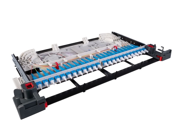 Оптический модуль 3/4U ODF PRIME  FTU, левый ввод, 24 порта SC PC, одномод, раскладка волокон по DIN