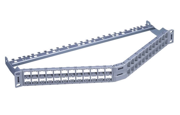 Коммутационная панель R&M HD ELISO 19" 1U 48xRJ45 без экрана, угловая, серая, пустая